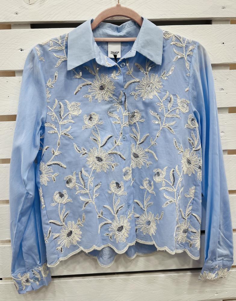 Camicia ricamo fiori