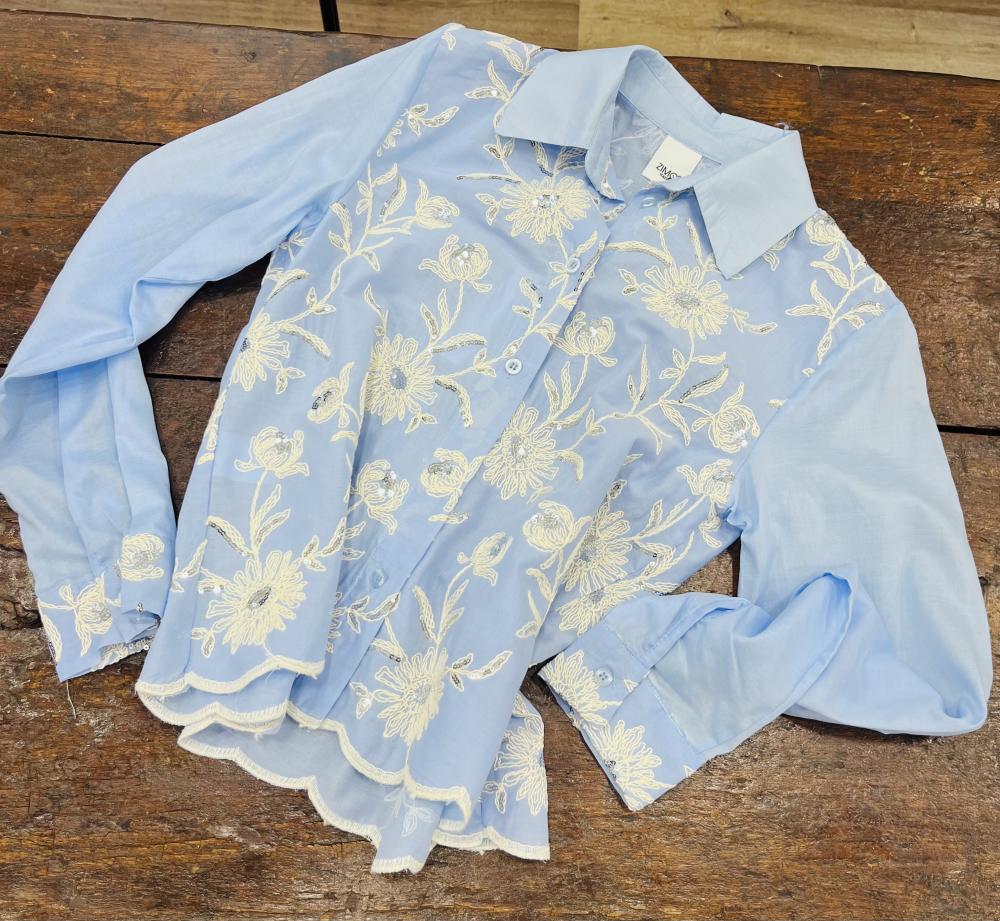 Camicia ricamo fiori