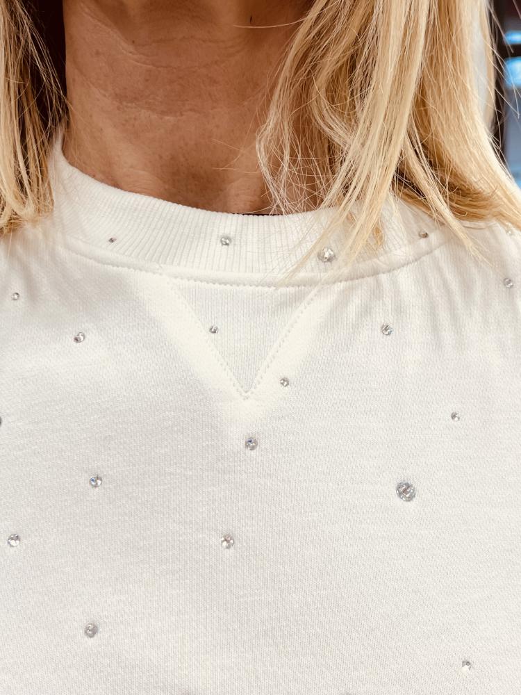 Tuta micro strass
