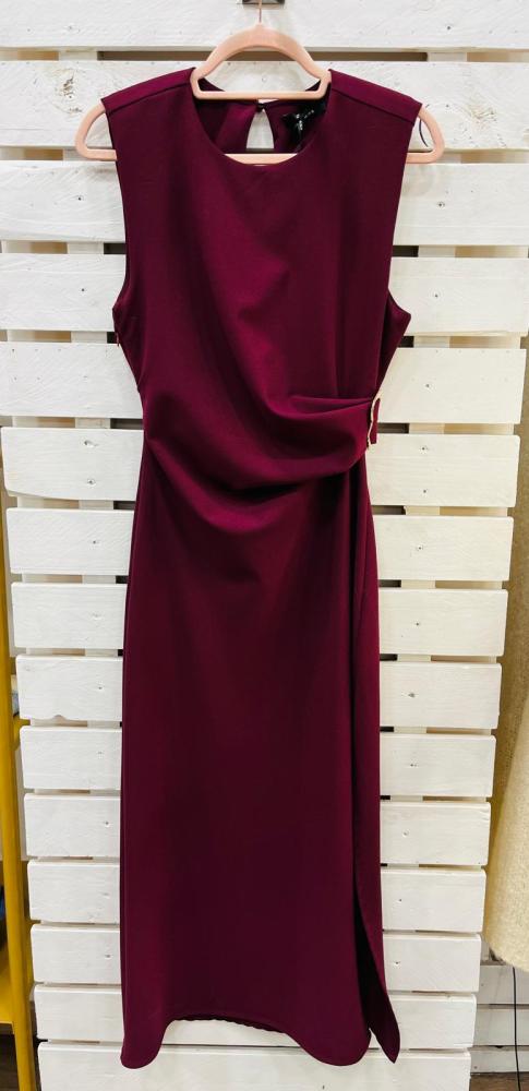 Abito drappeggio bordeaux