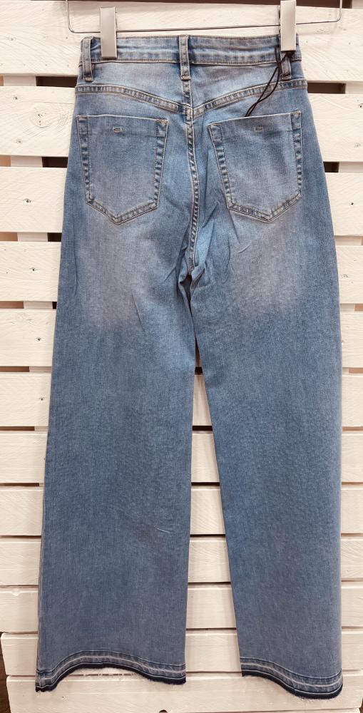 Jeans dritto strass