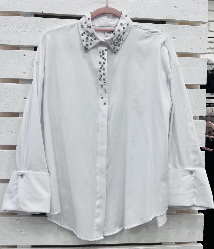 Camicia collo strass