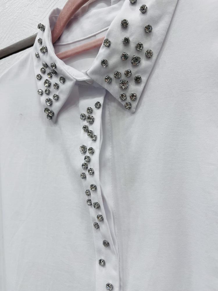 Camicia collo strass
