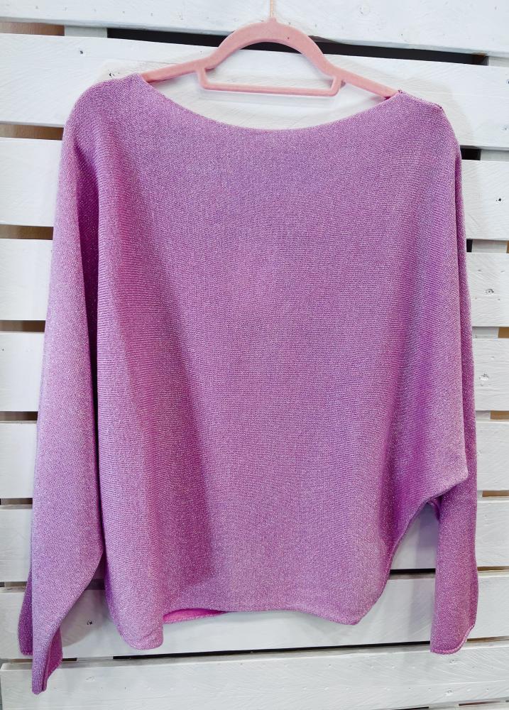 Maglia barchetta lurex