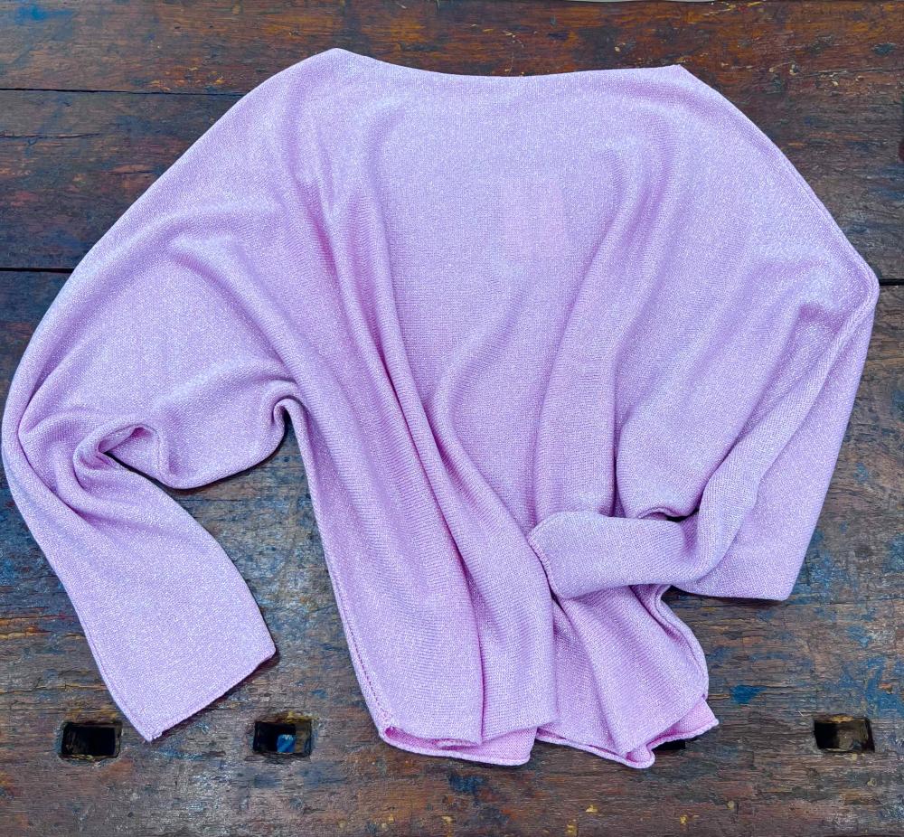 Maglia barchetta lurex