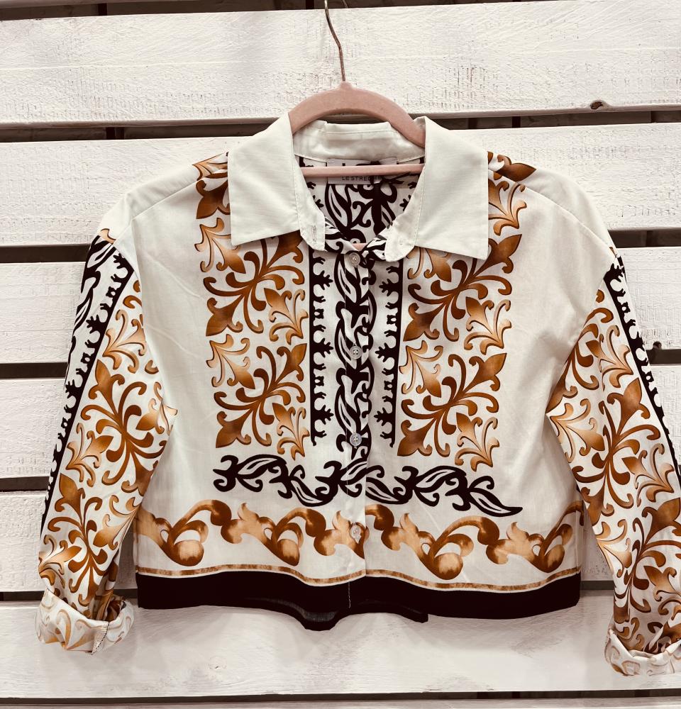 Camicia corta fantasia